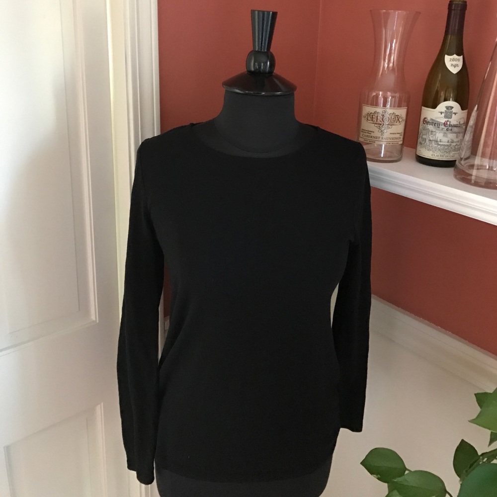 Loft black Long Sleeved Shirt with zipper