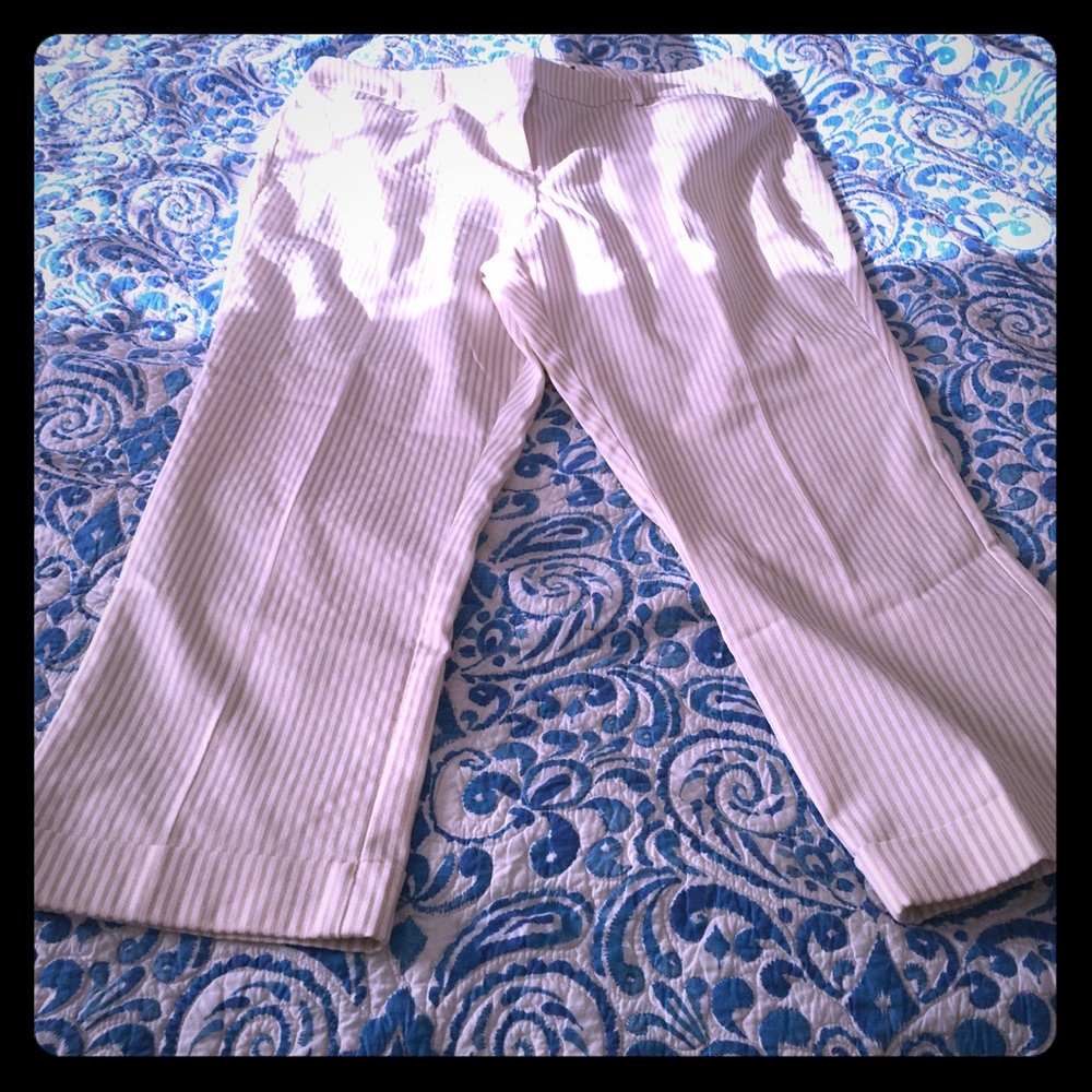 MAKE ME AN OFFER! NY & Co khaki striped