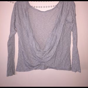 Gray Long Sleeve Workout Shirt