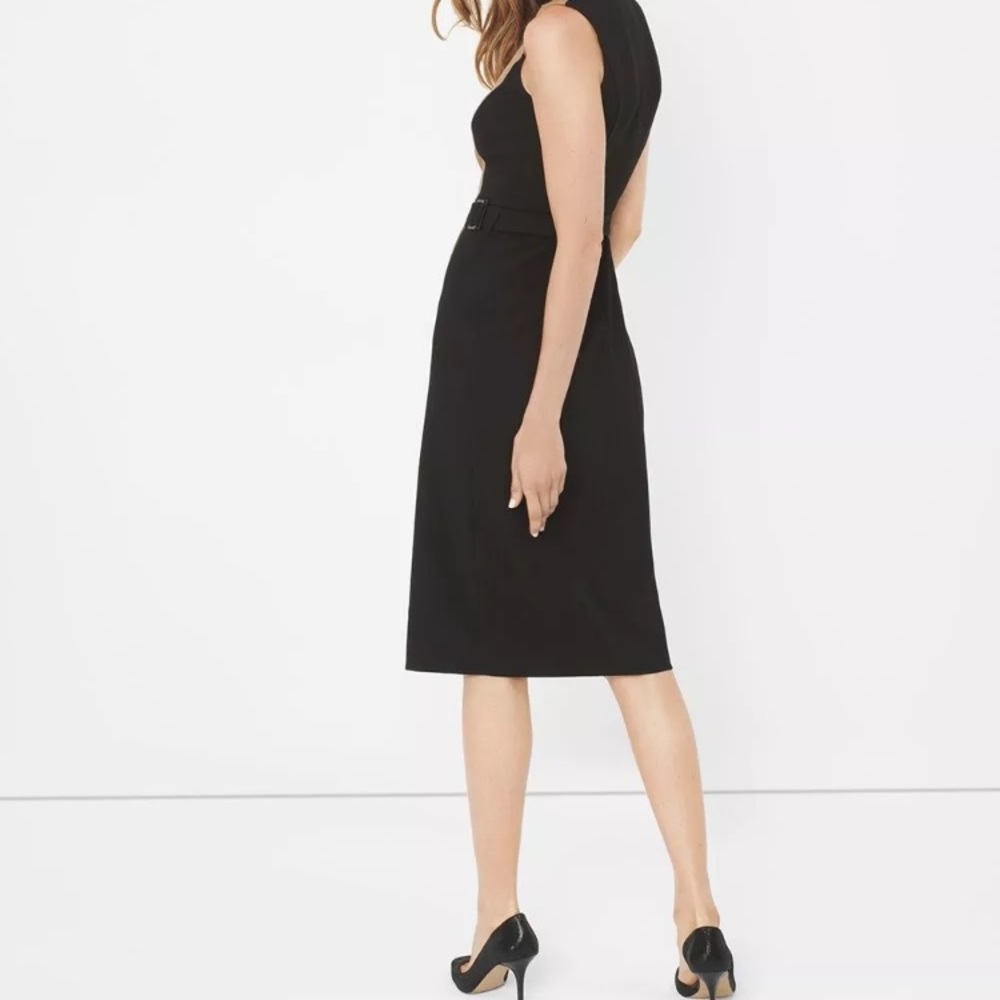 White House Black Market Khaki Colorblock Dress - Picture 3 of 4