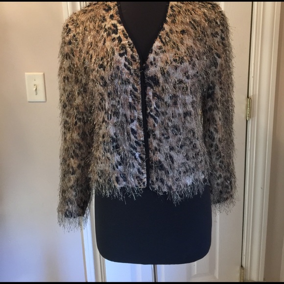 Joseph ribkoff leopard print jacket size 6 pretty - Picture 1 of 8