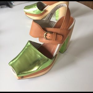 Rachel Comey Doyah platform in lime color, size 6