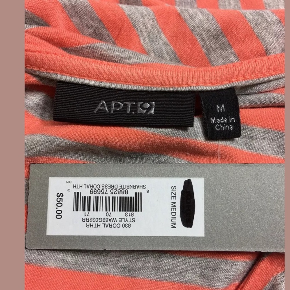 APT 9 Sleeveless Shark-Bite Hem Striped Maxi Dress - Picture 4 of 6