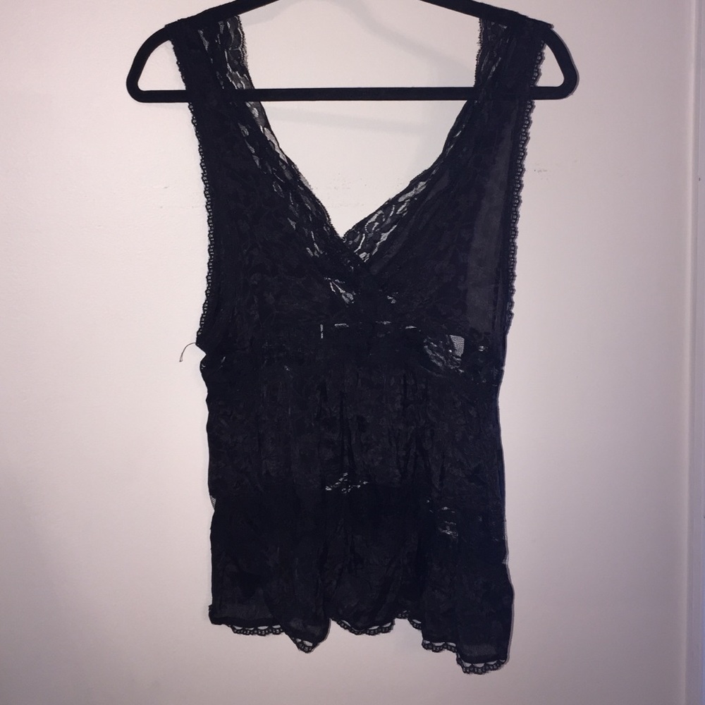 Free people blouse with lace
