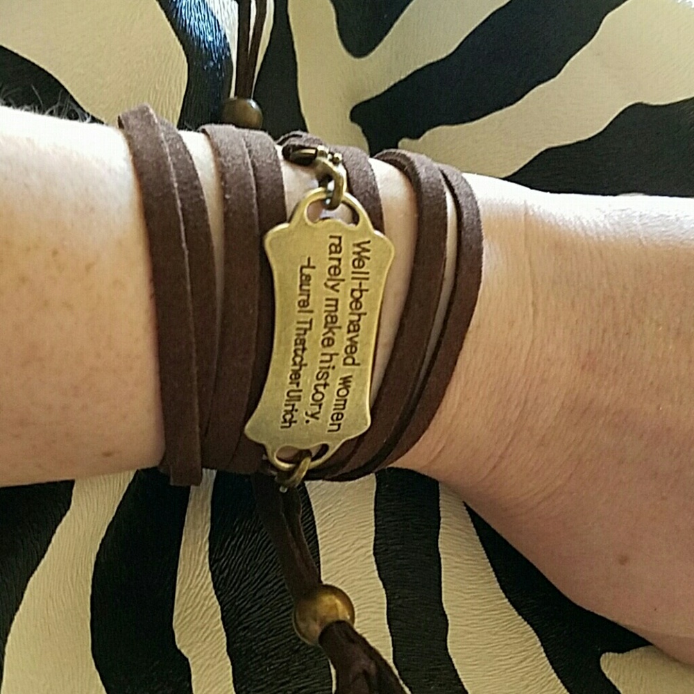 Faux suede wrap bracelet