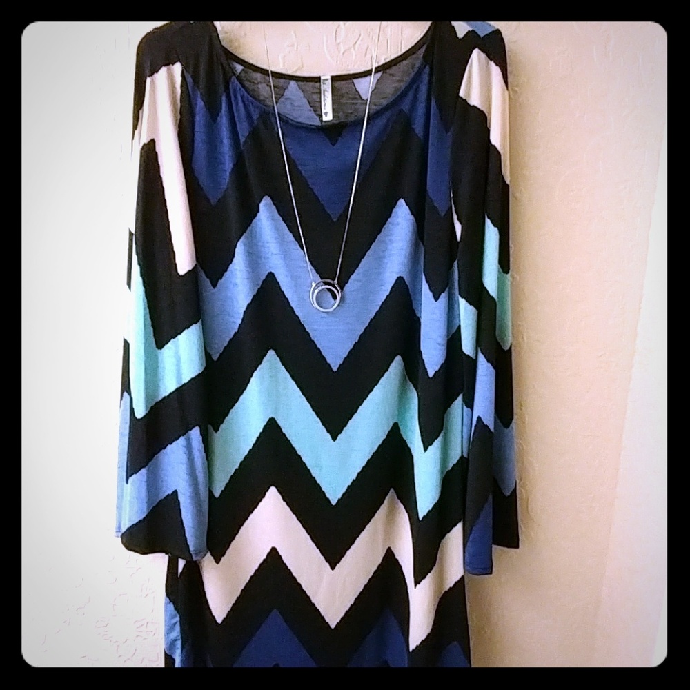 Chevron print dress
