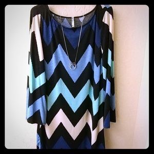 Chevron print dress