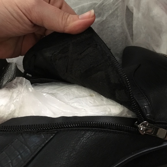 Fieberger heeled boots, faux fur lining, laces NWT - Picture 2 of 6