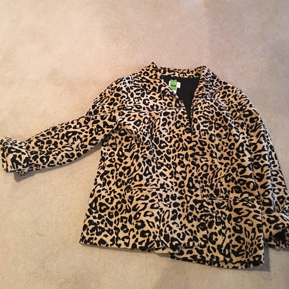 Chicos blazer leopard print
