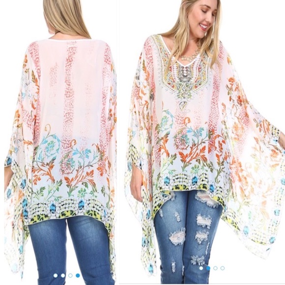 T.La Tops - 💥HP 5/3, 6/10💥PRINTED EMBELLISHED CAFTAN