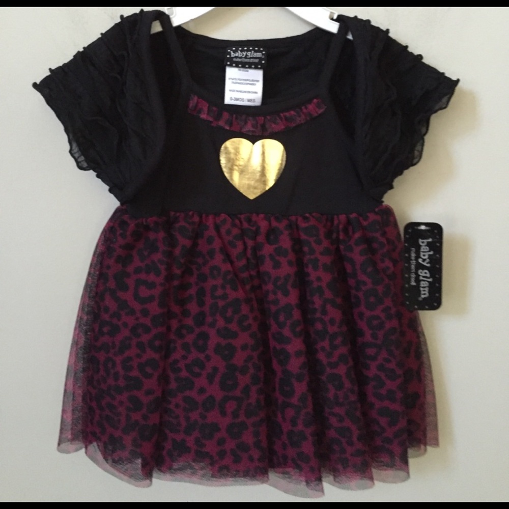 0-3 Months Girls 2 Piece Dress