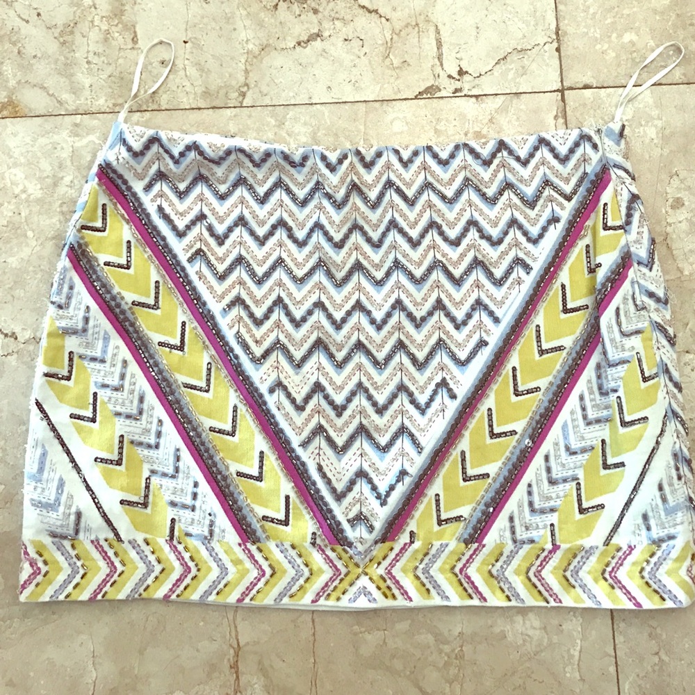 Zara beaded multicolored skirt