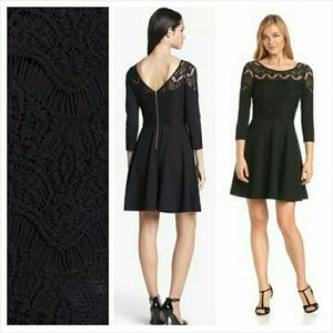 Lilly Pulitzer Black Lace Bodice Remmy Dress