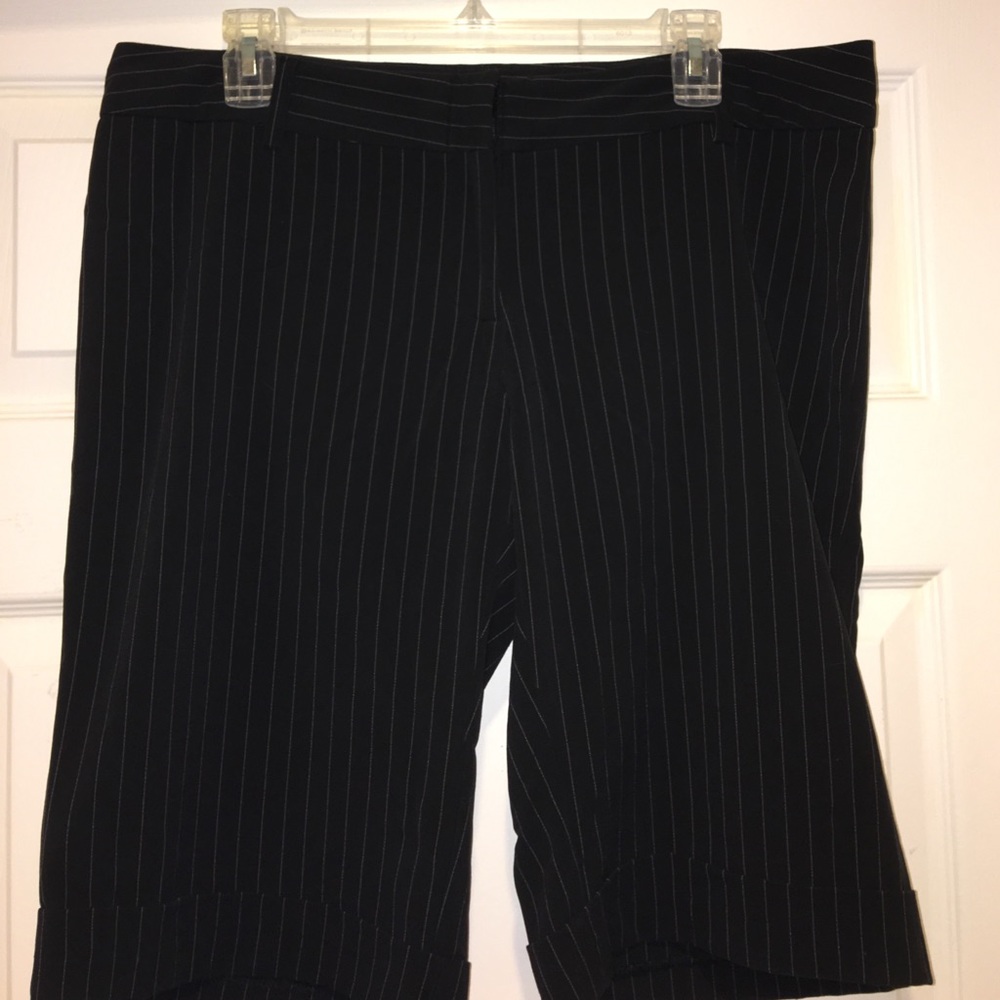 3B Pinstripe Bermuda Length Dress Shorts