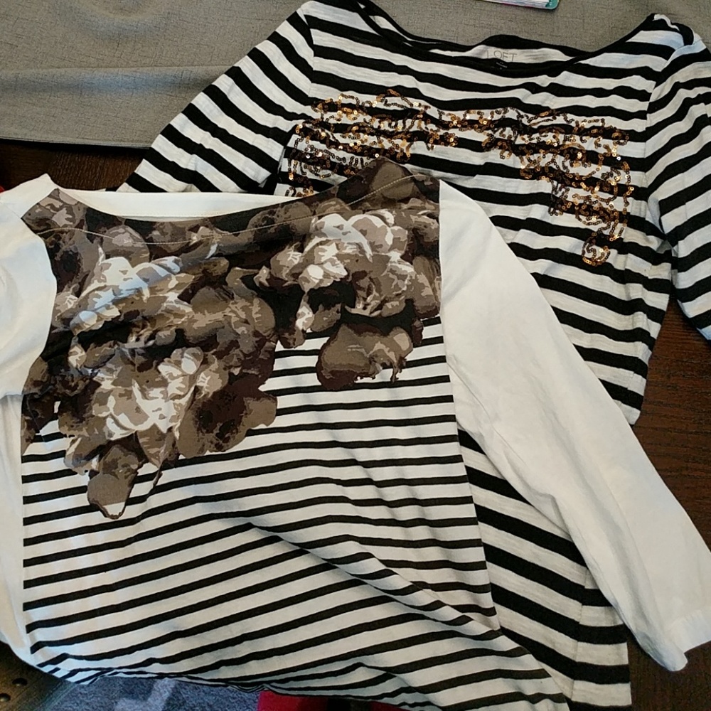 Loft three quarter sleeves tee pair