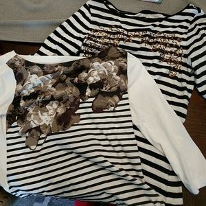 Loft three quarter sleeves tee pair