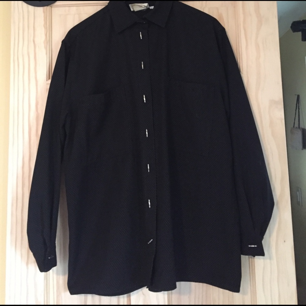 Black with small white dots shirt