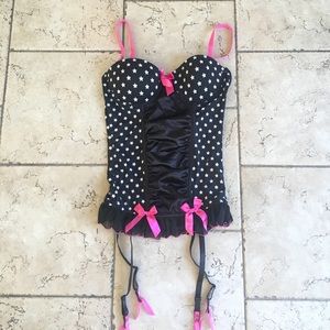 NW Lingerie, Stars, Pink, Black