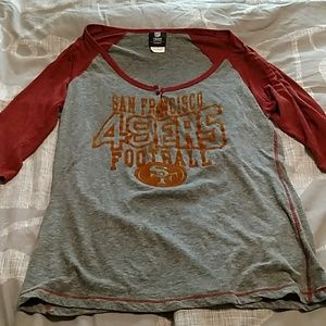 NWT 49ers 3/4 length shirt, size large