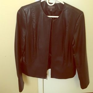 Leather Zip Up Jacket