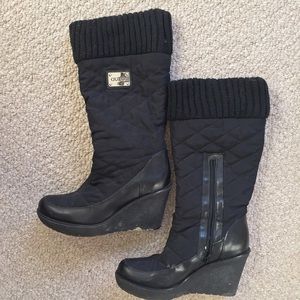 Quilted Puffer Boot with Wedge Sole