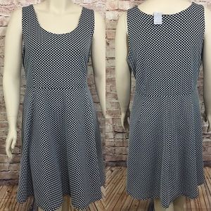 Lane Bryant Polka Dot Sleeveless 24 black white