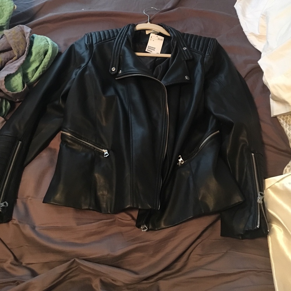 NWT Faux Leather Moto jacket