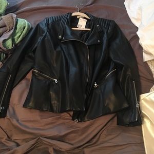 NWT Faux Leather Moto jacket