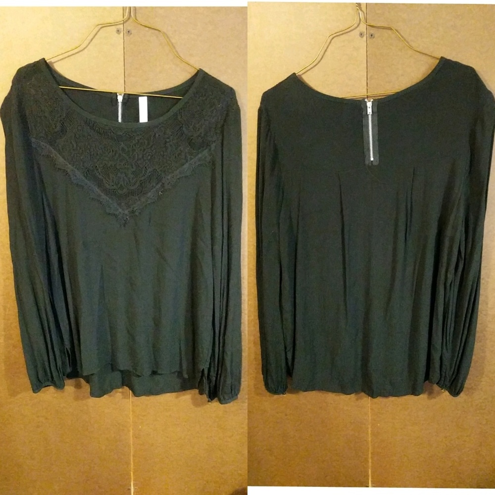 Lace black blouse