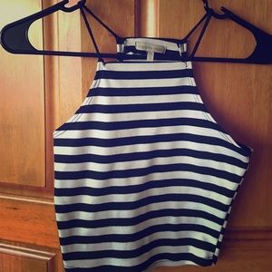 Striped Strappy Crop Top