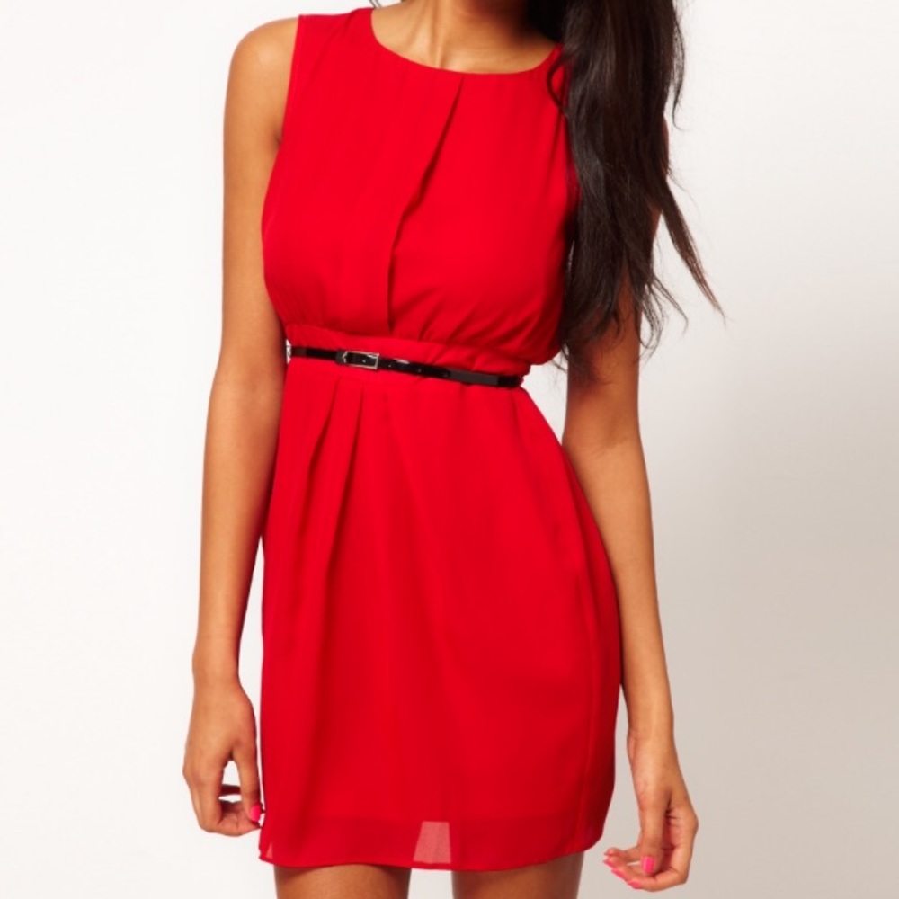 ASOS Belted Tulip Dress (US 2)