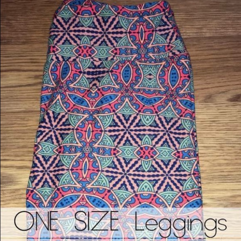 BNWT LuLaRoe leggings OS one size pink mint blue