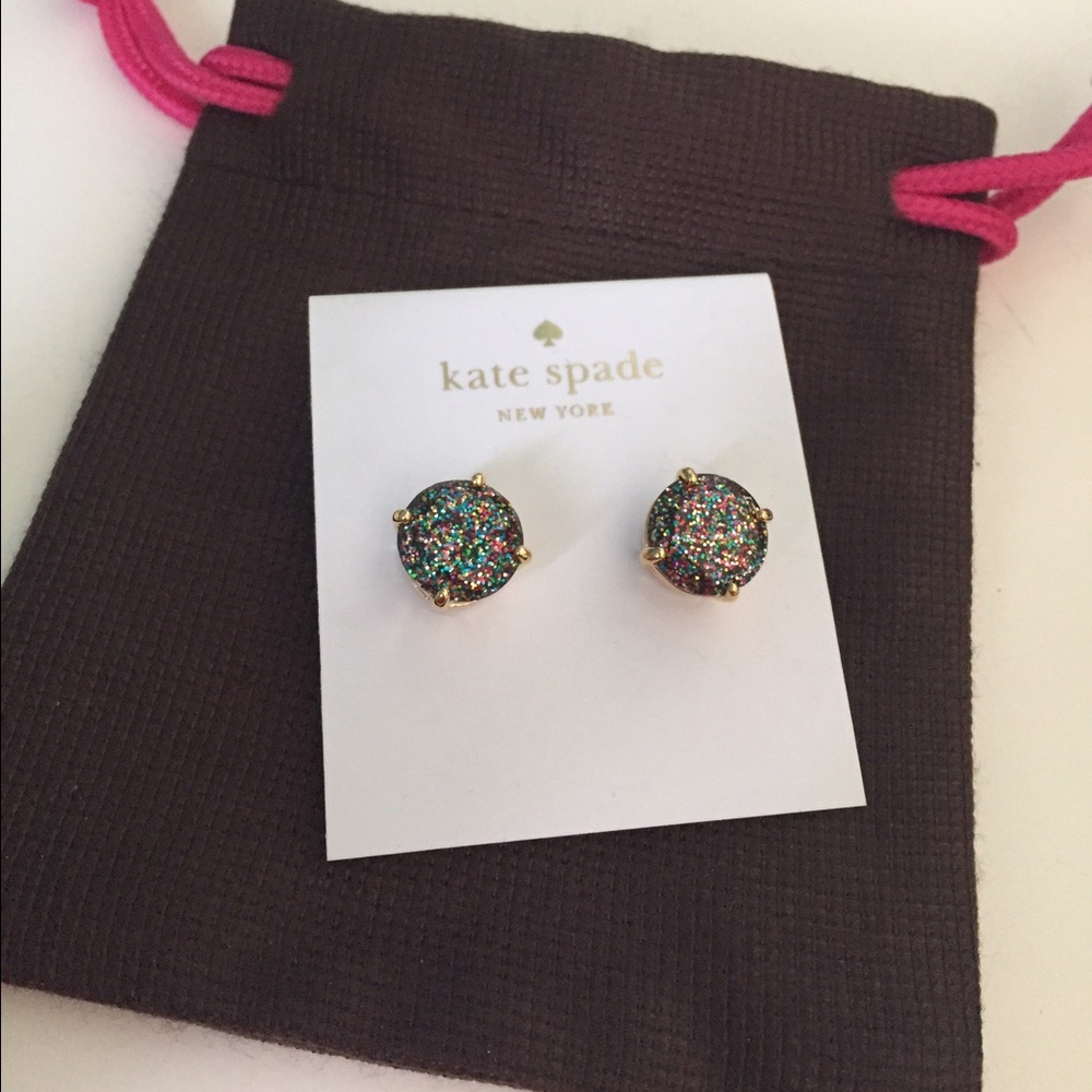 Kate Spade Gold Glitter Earrings!