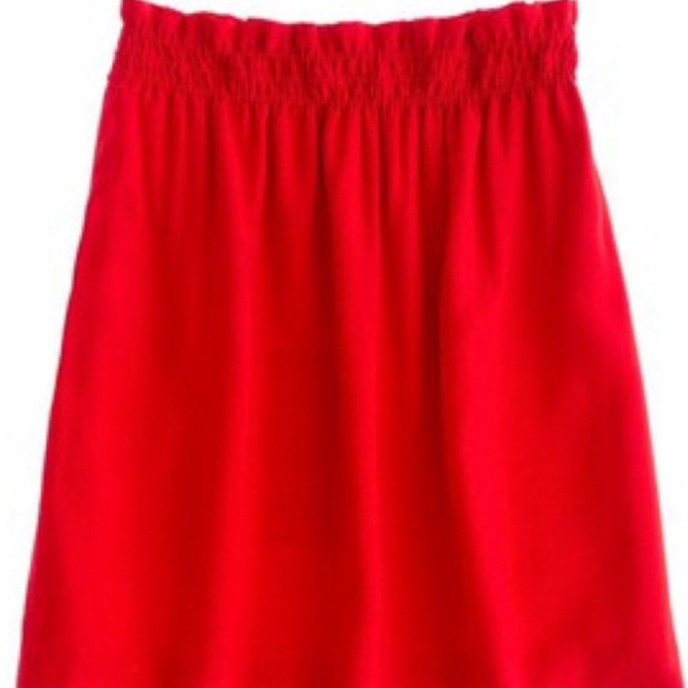 NWT J.Crew red mini city skirt size 00