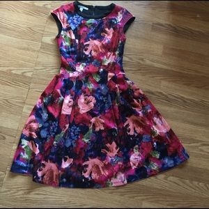 Floral, mid-length dress