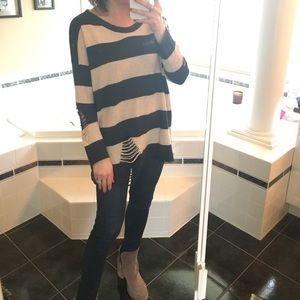 Oversized Distressed Sweater.