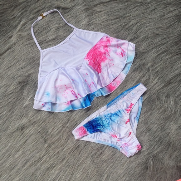 🔴SALE🔴Water color cotton candy bikini - Picture 2 of 2