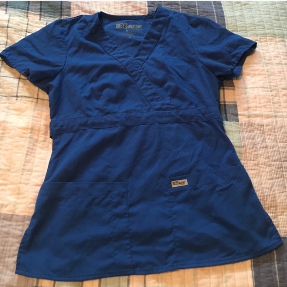 Grey's Anatomy lot. 2 tops. Light and royal blue.