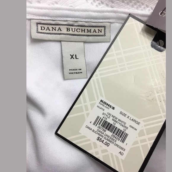 Dana Buchman White Crochet Lace Lined Sheath Dress - Picture 6 of 8