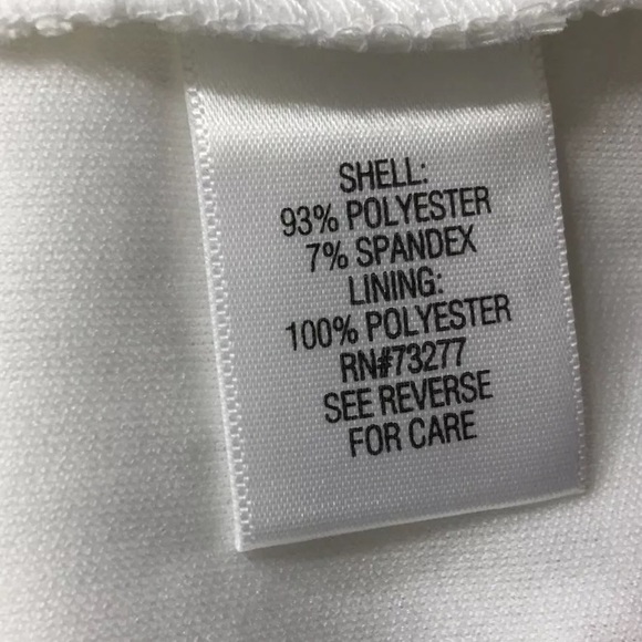 Dana Buchman White Crochet Lace Lined Sheath Dress - Picture 7 of 8