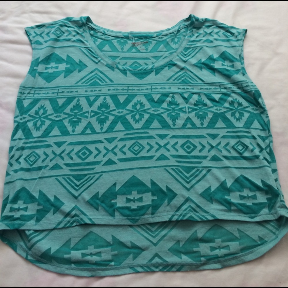 Tribal print crop top