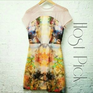 NWT LF Neon Rainbow Buddha Floral Dress