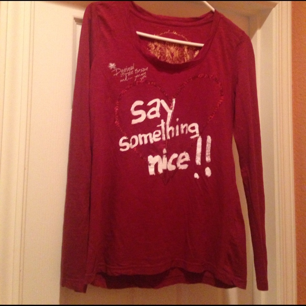 Desigual XL red tee shirt