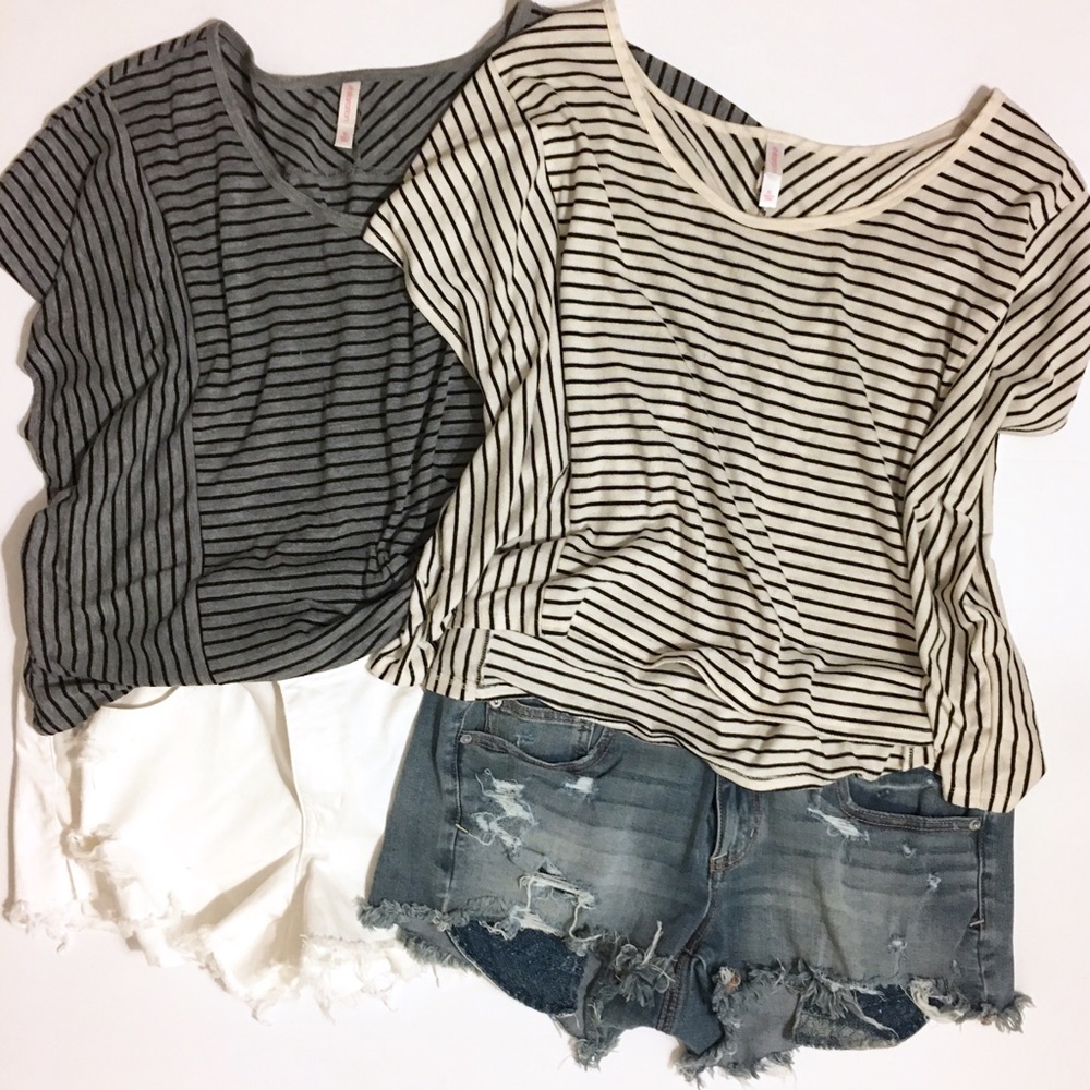 Xhilaration Striped Crop Top Bundle
