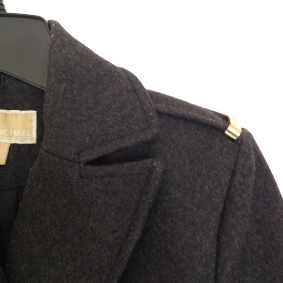 Michael Kors Gray Military Peacoat - Picture 4 of 6