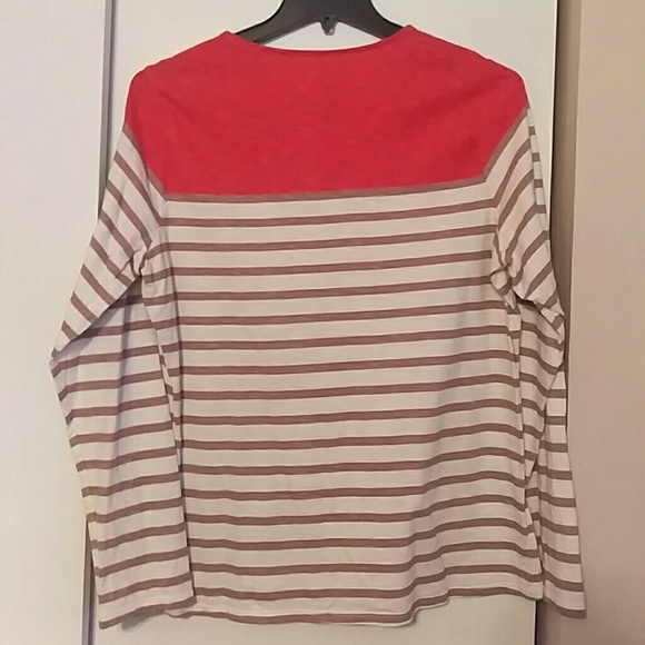 Striped Long Sleeve with Button Details - Picture 2 of 5