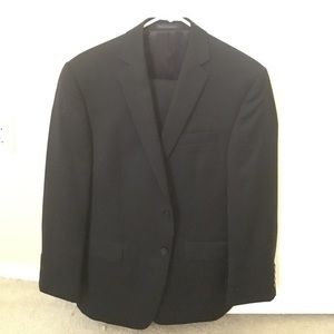 Boys Calvin Klein Black Wool Suit