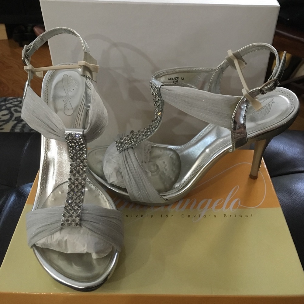 Michaelangelo by David's Bridal, Size 10, silver