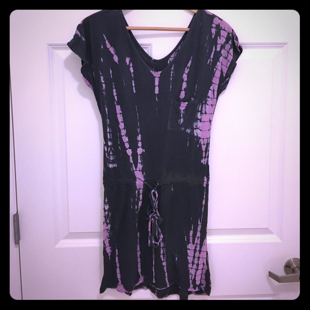Purple and pink tie dye dress/cover up