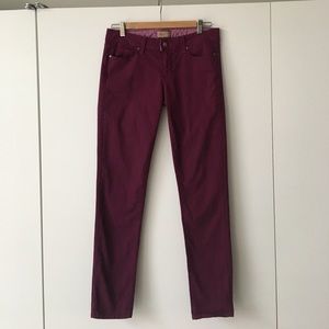 Paige denim Plum colored jeans